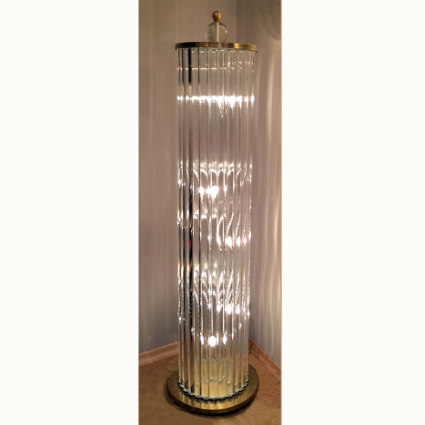 column floor lamp, murano glass