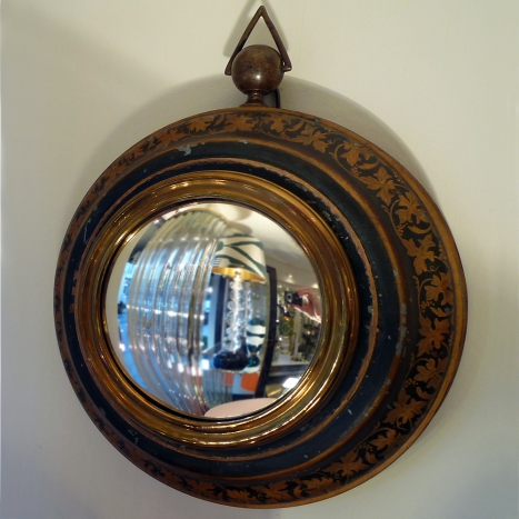 antique convex mirror, france, 19th c.