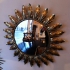 flower mirror, convex glass
