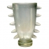 murano glass vase, clear-iridescent 