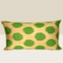 ikat cushion, green dots