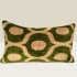 ikat cushion, green-beige