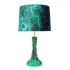 rare table lamp, Vintage Murano Glass Green