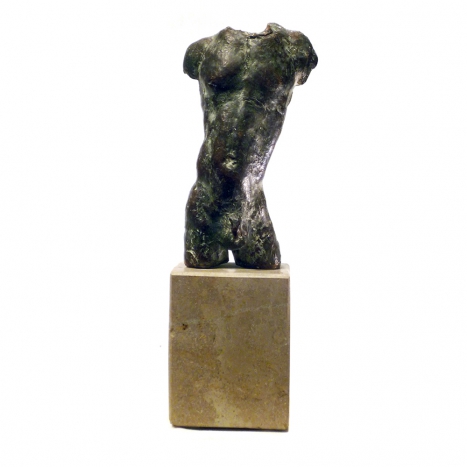sculpture, bronze on marble