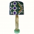 murano glass table lamp, ikat shade