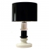 black and white lamp, vintage murano glass