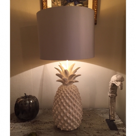 pair of pineapple lamps, ceramic