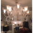 vintage clear murano glass, chandelier 