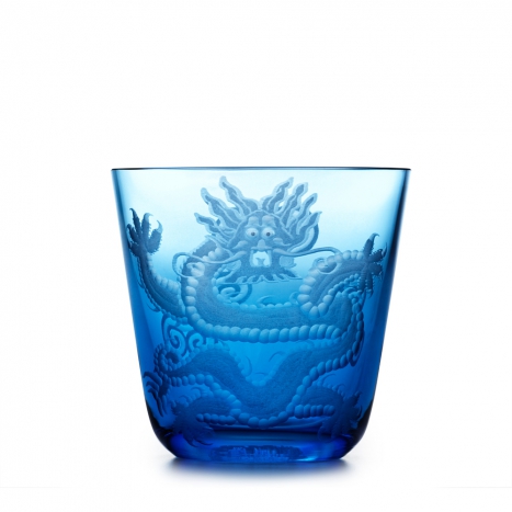 crystal glass, dragon